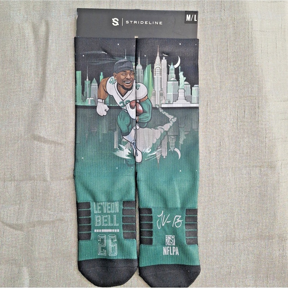 Strideline Men's Socks M/L Le'veon Bell NFLPA New Football
